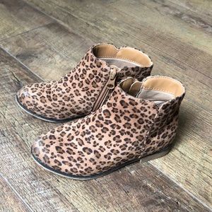 Girls cheetah print dress booties